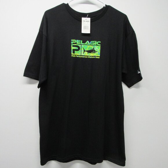 NWT Pelagic Dorado Hex Deluxe Print Short Sleeve T Shirt L Fishing Performance - Picture 1 of 3